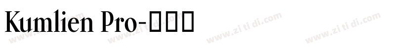 Kumlien Pro字体转换